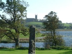 Down Cathedral from Inch Abbey - view over the Quoile River.